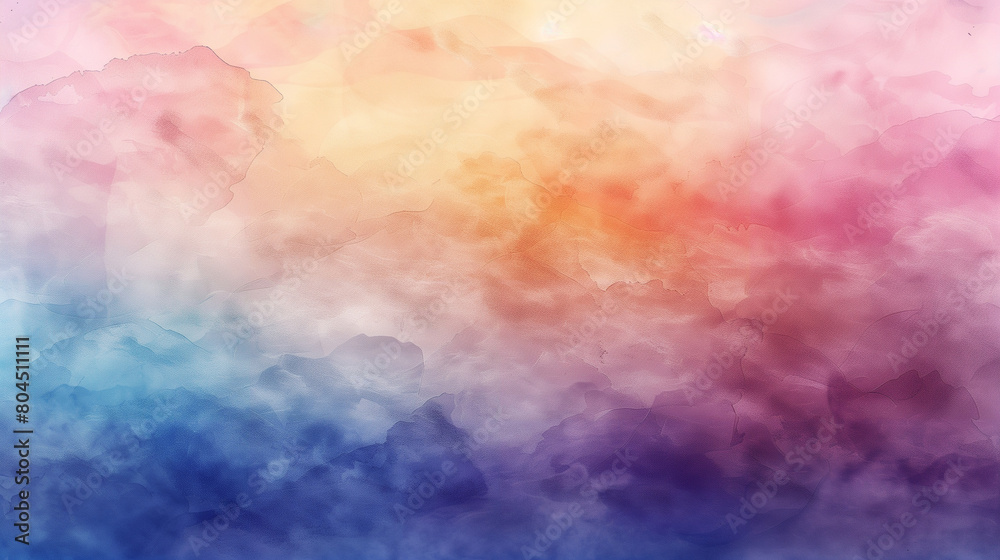 Abstract watercolor background in rainbow colors