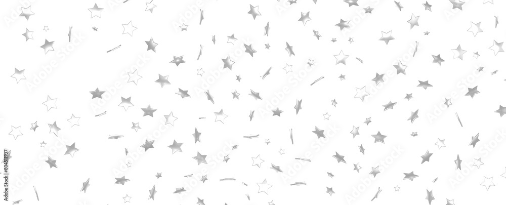 Silver stars confetti rain festive holiday background. background silver paper foil stars Silver stars confetti rain festive holiday background. background silver paper foil stars