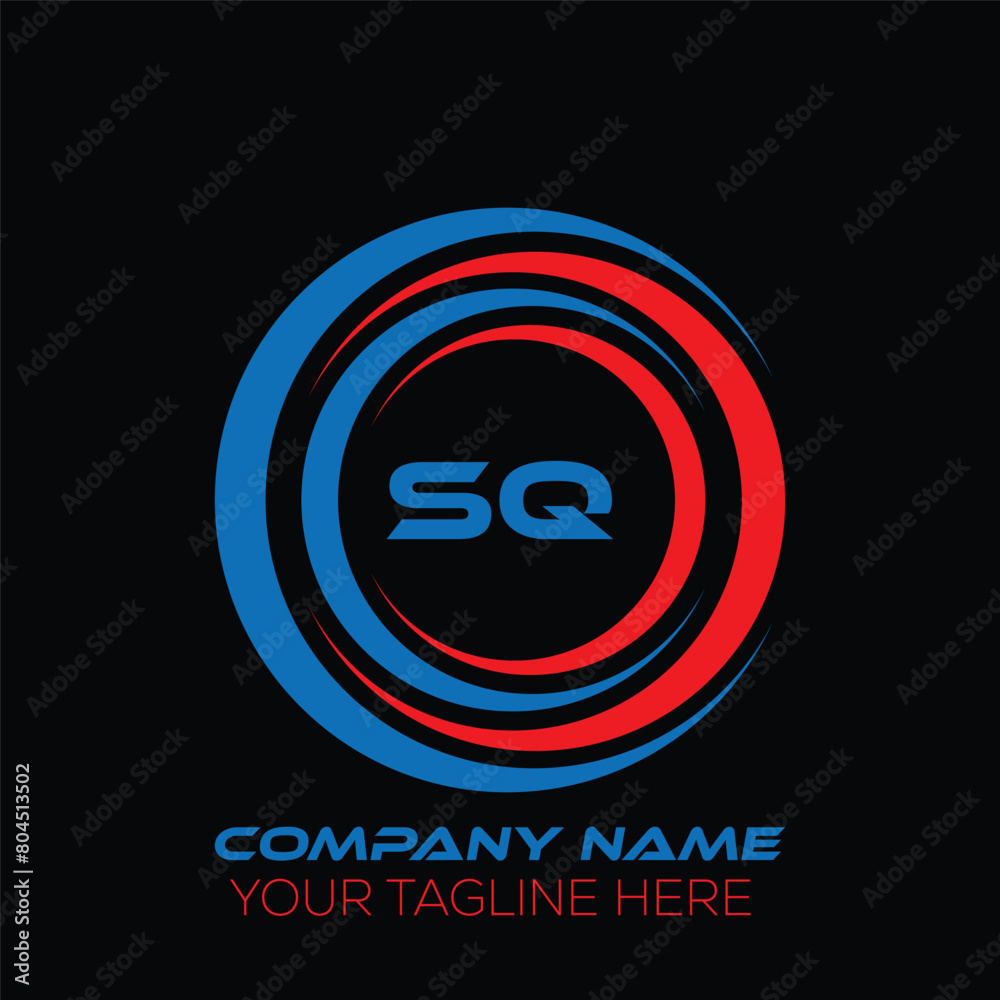 SQ letter logo creative design. SQ unique design. SQ letter logo design on black background. SQ letter logo creative design. SQ unique design. SQ letter logo design on black background.