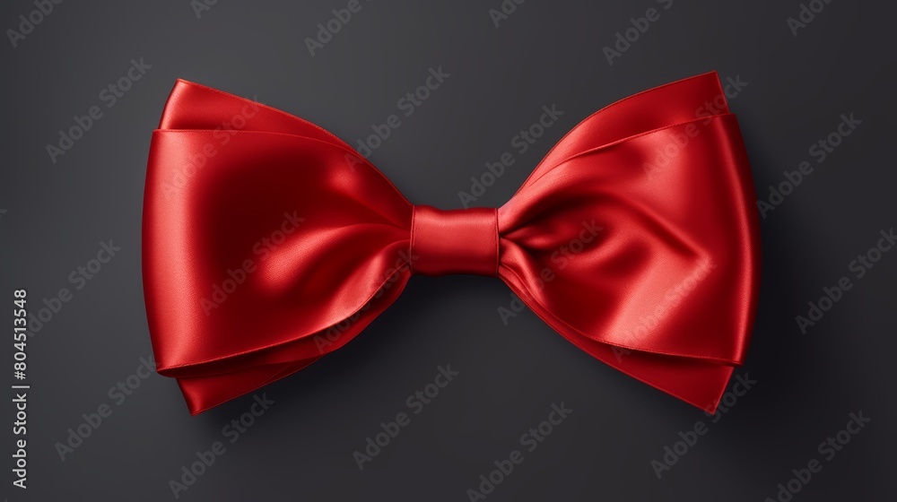 red bow with long rebion isolated on white background red bow with long rebion isolated on white background