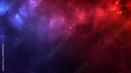   A red  blue  and purple space teeming with stars A sky above  brimming with clouded stars