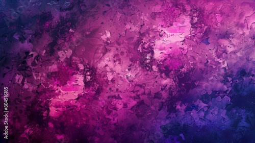 Abstract 169 image in bold colors of pink, magenta, grape, and indigo with raw, artistic style.