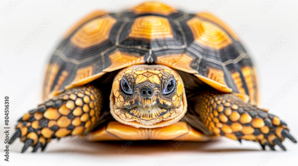 Close-up of tortoiseshell against white backdrop with gentle light reflection on top Close-up of tortoiseshell against white backdrop with gentle light reflection on top