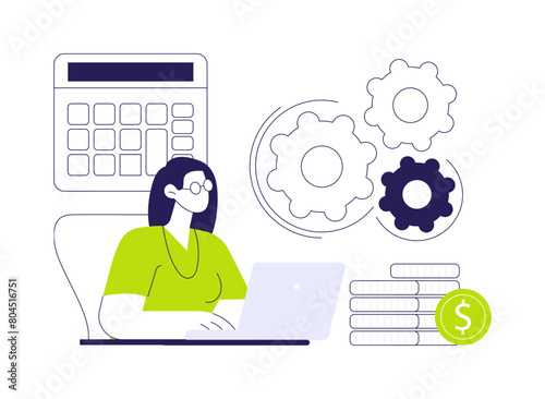 Accounting abstract concept vector illustration.