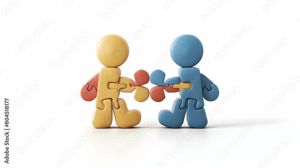 Unified Business Strategies Displayed in 3D Icon: A Cartoon Advertisement Illustrating Aligned Goals and Strategies for Successful Collaboration Unified Business Strategies Displayed in 3D Icon: A Cartoon Advertisement Illustrating Aligned Goals and Strategies for Successful Collaboration