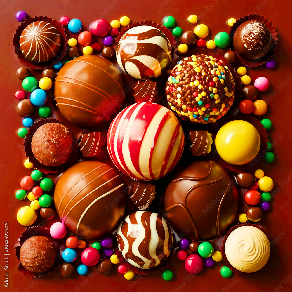 colorful chocolate candies. Chocolate Candies Background ai generated. colorful chocolate candies. Chocolate Candies Background ai generated.