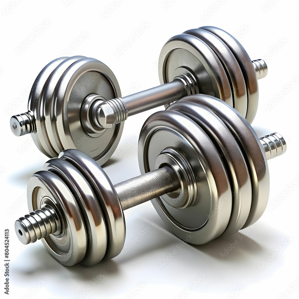 big dumbbells over white big dumbbells over white
