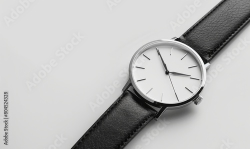 minimalist black white watch