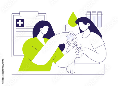 Cholesterol check-up abstract concept vector illustration.
