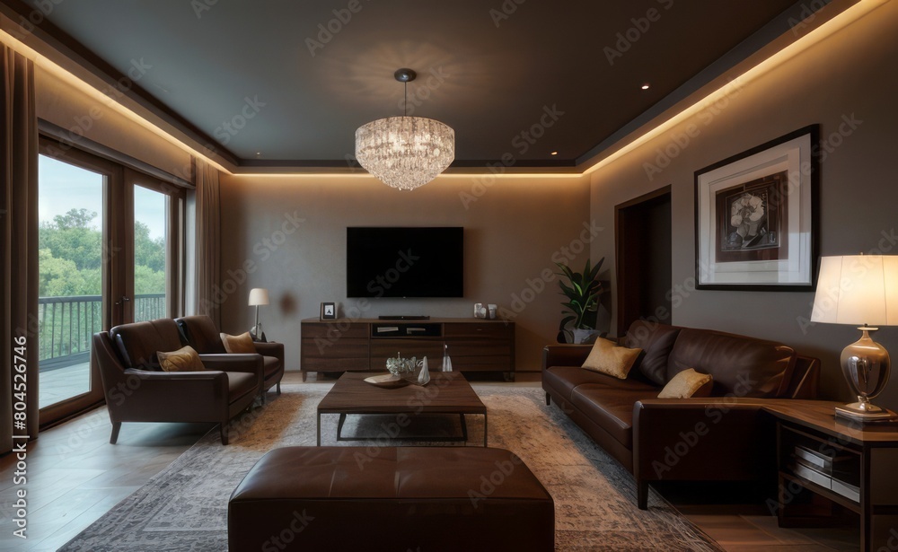 Fototapeta premium luxury dark interior