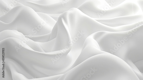 Abstract white background of a soft wave of cloth