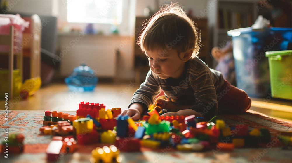 little child playing with toys little child playing with toys