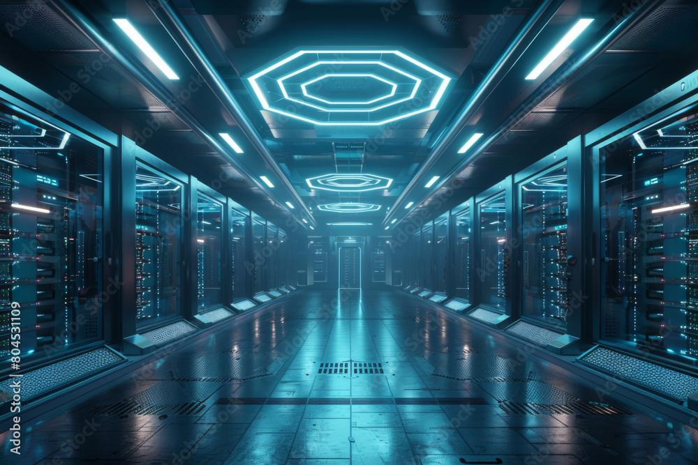 Futuristic Data Center Server Room Futuristic Data Center Server Room