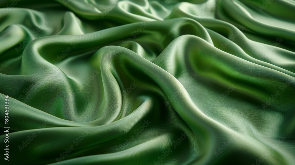 Elegant Green and Brown Silk Satin Fabric with Smooth Gradient Elegant Green and Brown Silk Satin Fabric with Smooth Gradient
