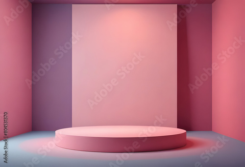 abstract platforms  Realistic mock up for promotion product show front view
