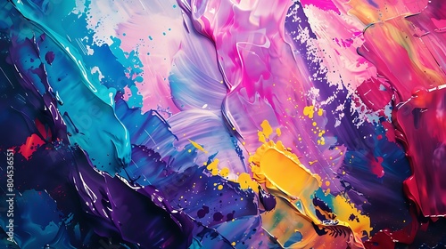 Each paint splash tells a unique story as it spreads across the canvas, leaving a trail of color and inspiration in its wake photo