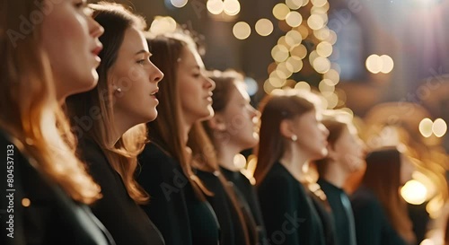 Harmonious melodies of traditional Advent music performed by a choir at a beautiful concert. Concept Traditional Music, Advent, Choir, Concert, Harmonious Melodies