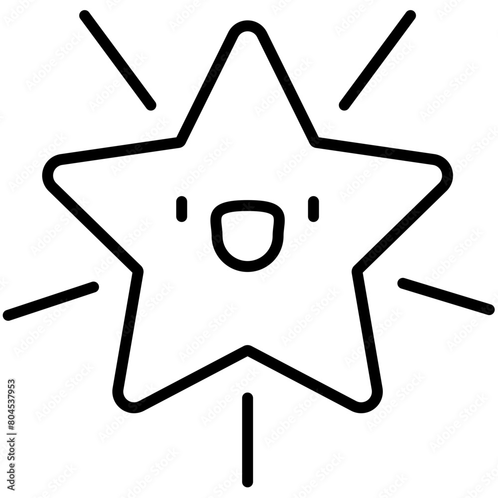 Cartoon Star Emoji Outline Icon Pack Cartoon Star Emoji Outline Icon Pack