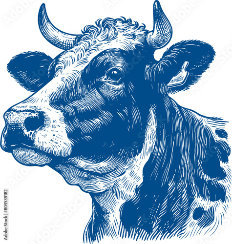 Cow Vector illustration, Hand drawn sketch livestock vector illustration
