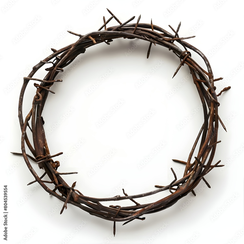 Fototapeta premium crown of thorns. A twisted, thorny wreath 