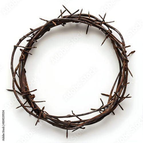 crown of thorns. A twisted, thorny wreath 