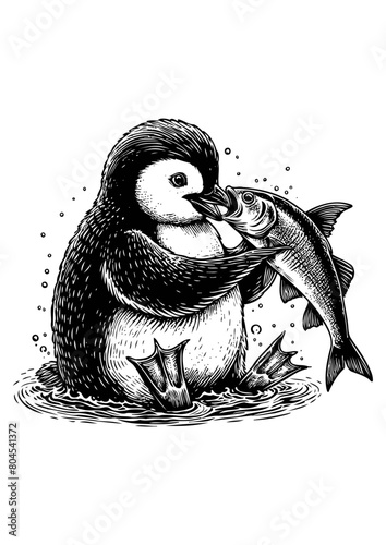 Wallpaper Mural penguin vector illustration Torontodigital.ca
