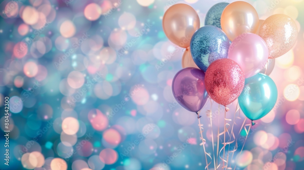 Balloons on a festive background. A festive concept. Birthday celebration. Fun