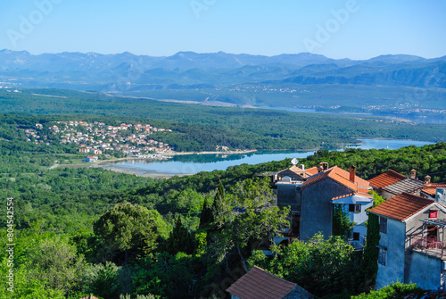 dobrinj, croatia, 30 april 2024, view of the old mountain village © Wolfgang
