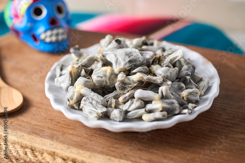 Traditional mexican corn smut called huitlacoche photo