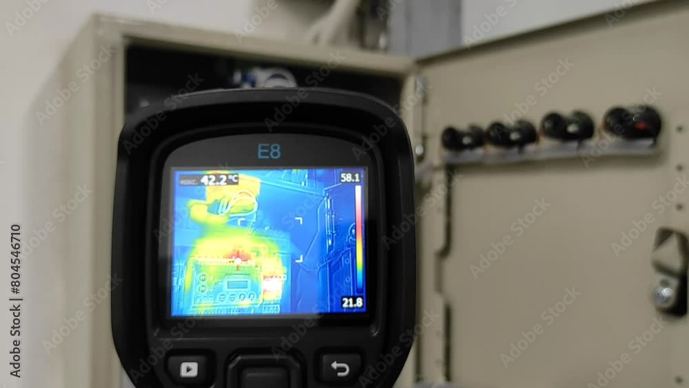 Inspection with a building thermal imager. Inspection with a building thermal imager.