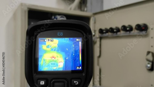  Inspection with a building thermal imager. 