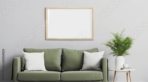 Canvas mockup at living room