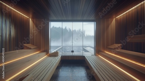 Wallpaper Mural The gentle hum of the saunas heating system lulling a person into a state of tranquility.. Torontodigital.ca