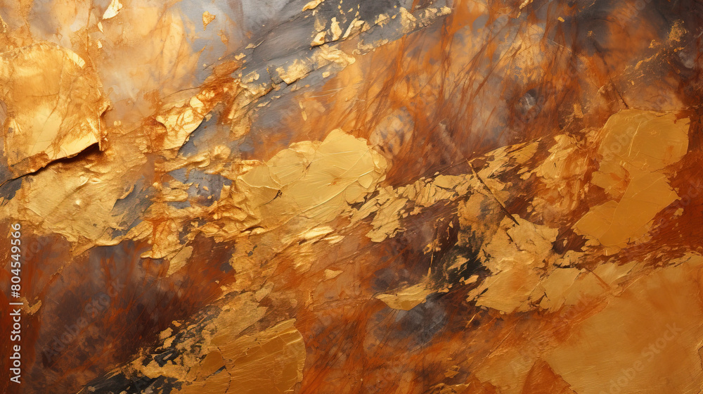 Shiny Gold Color Beautifully Splashed Grey Background Shiny Gold Color Beautifully Splashed Grey Background