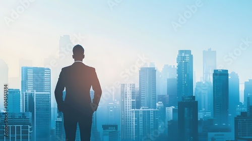 professionalism and expertise with a sleek banner featuring a property agent confidently standing in front of a city skyline, symbolizing their ability to navigate the real estate market with ease.