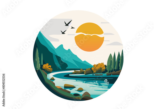 rivière lors du couché de soleil 