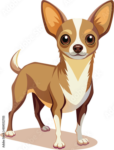 Chihuahua dog isolated on white background. illustration.
