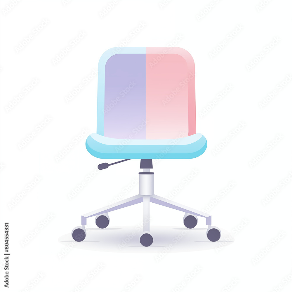 Simplified office chair icon, geometric shapes, monochrome palette, vector style Simplified office chair icon, geometric shapes, monochrome palette, vector style
