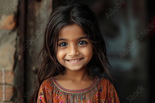 Cute little girl child wearing kurti photo