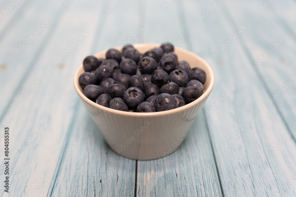 Blueberries isolated on white background, close-up, front view, top view, Blueberries isolated on white background, close-up, front view, top view,