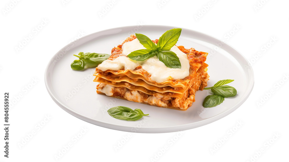 Delicious Homemade Lasagna with Bolognese Sauce on Transparent Background, Perfect for Italian Cuisine Blogs Delicious Homemade Lasagna with Bolognese Sauce on Transparent Background, Perfect for Italian Cuisine Blogs