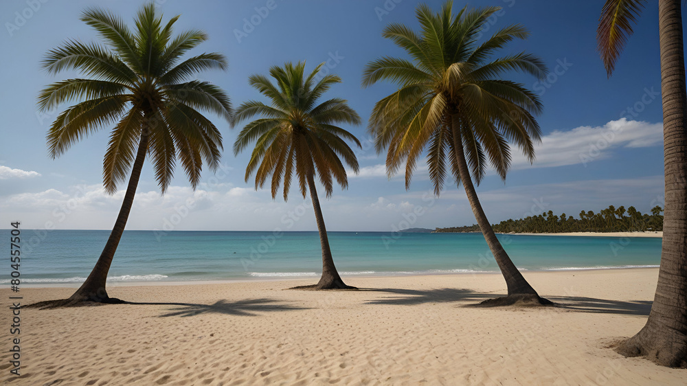 Obraz premium palm trees on the beach