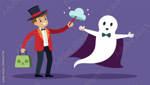 In a display of his mastery of manipulation magic the magician made a volunteer from the audience believe they were being followed by a ghost sending.