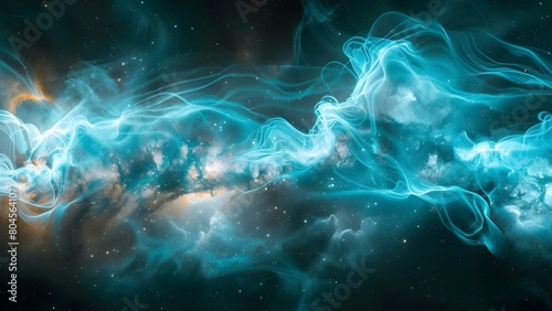 Threads of Light: Crafting a Cosmic Tapestry with Nebula Whispers. Concept Astrophotography, Nebula Photography, Galaxy Art, Space Exploration, Ethereal Portraits