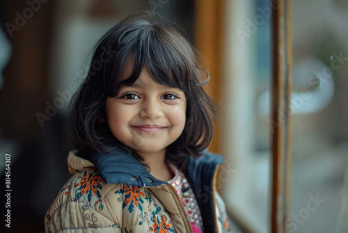 cute little girl in winter jacket