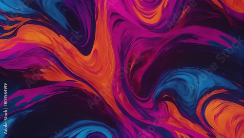 Visuals of liquid magma in shades of deep magenta, oceanic blue, and fiery orange, pulsating and pulsing against a plain background with subtle lighting ULTRA HD 8K photo