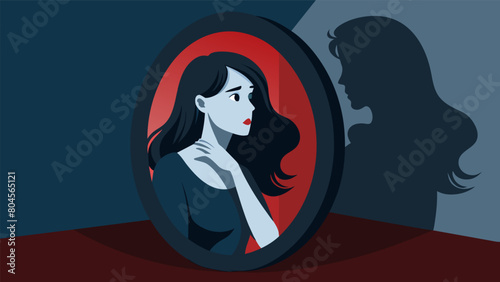 Each time she looked at the mirror she could swear the shadows were whispering her name beckoning her closer..