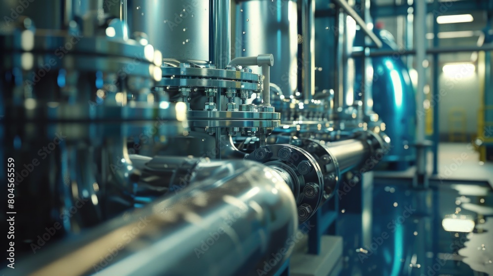 A network of interconnected pipes for industrial use. Suitable for engineering projects A network of interconnected pipes for industrial use. Suitable for engineering projects