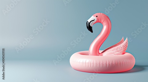 An Inflatable Flamingo Pool Float photo
