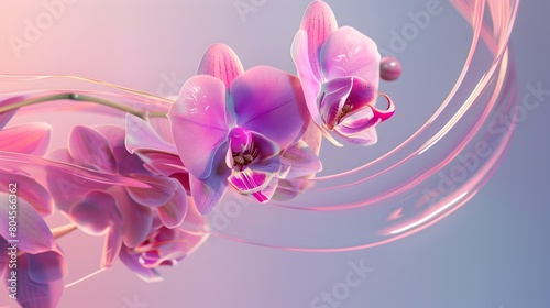 Enchanting Orchid Blooms in Pastel Hues Exuding Ethereal Elegance and Natural Charm
